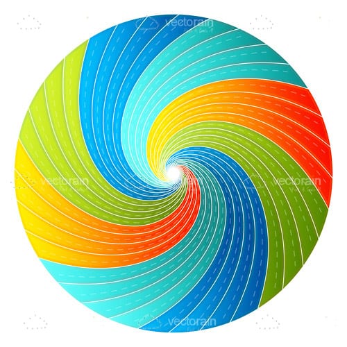 Multicoloured Swirly Icon Design
